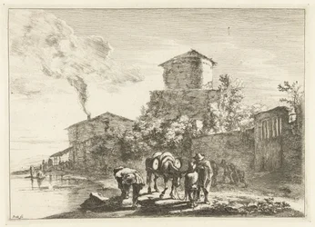 Muži a mezek na Via Appia Krajiny kolem Říma (název série)