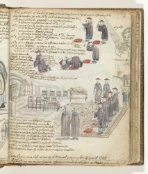 Čínský obětní obřad v Batávii