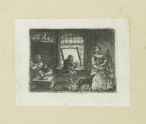Interiér van een prentatelier The Compleat Work of Etchings od Johna Chalona / Oeuvre Complette des Eaux Fortes par Jean Chalon (název série)