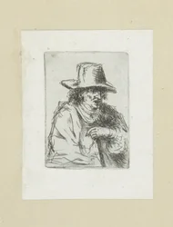 Člověk vloží hoge hoed do stoku The Compleat Work of Etchings od Johna Chalona / Oeuvre Complette des Eaux Fortes par Jean Chalon (název série)