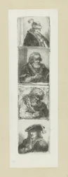 Vier mansportretten The Compleat Work of Etchings od Johna Chalona / Oeuvre Complette des Eaux Fortes par Jean Chalon (název série)