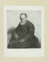 Zittende ouude muž se setkal s lange kabátem The Compleat Work of Etchings od Johna Chalona / Oeuvre Complette des Eaux Fortes par Jean Chalon (název série)