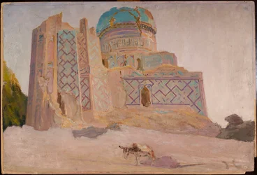 Mešita Bibi Chanum v Samarkandu. Z cesty do Turkestánu