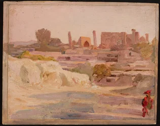 Samarkand - celkový pohled. Z cesty do Turkestánu