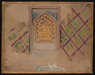 Samarkand, okno. Z cesty do Turkestánu