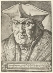 Portrét Erarda de la Marcka, prince-biskupa z Lutychu Reerendill Euhardus Amarka ... bulliacen Comes Lossen (název na objektu)
