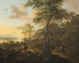 Italská večerní krajina, c. 1650.