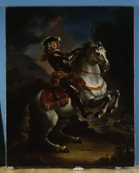 Kurfiřt Johann Wilhelm von Pfalz-Neuburg na koni