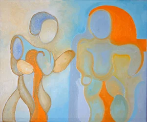 Muž a žena č. 1, 2009 (olej na plátně)