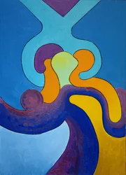 Komoří má pro královnu velmi špatné zprávy, 2009 (olej na plátně)