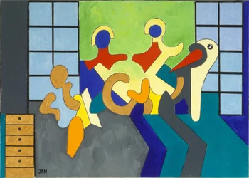 Čáp je svědkem, 2009 (olej na plátně)