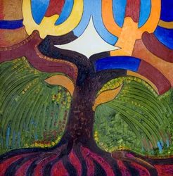 Strom poznání, 2007 (olej na dřevě)