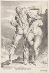 Loupež ženy Sabine, pohled zezadu Loupež Sabine Woman (název série)