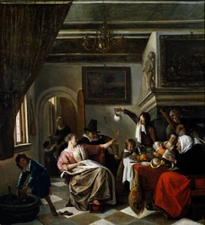 Rodinná oslava, Jan Steen (1626-1679)