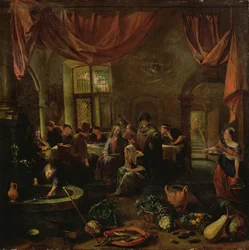 Kristus v domě Marty a Marie, kolem roku 1655