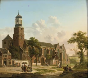 Obyvatelé města poblíž Nicolaikerk, Utrecht