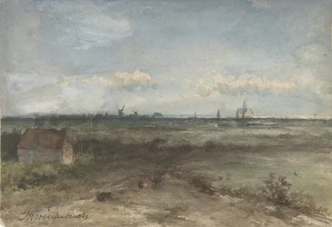 Pohled na Haarlem z Dun, polovina 19.-začátek 20. století.