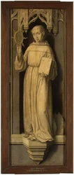 ""Svatý Bernardino ze Sieny (1380-1444)"" (Svatý Bernardino ze Sieny) Obraz Jana Provosta (Provoost) (1465-1529) - c 1510 - Olej na dřevě Rozměr 123x45 cm Museo del Prado, Madrid