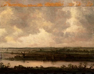 Pohled na řeku Spaarne a Haarlemmermeer