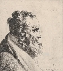 Busta starého muže, 1620-74.
