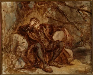 Zikmund August ve vilniuské zahradě, skica