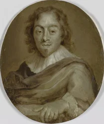 Portrét Constantijna Huygense, básníka, sekretáře prince Fredericka Henryho a prince Williama II. a prvního rádce a státního pokladníka Williama III.