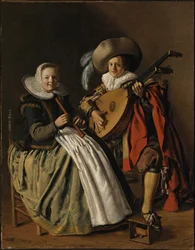 Duet, asi 1629 (olej na plátně)
