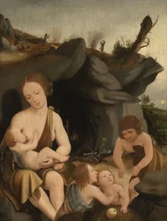 Eva a čtyři děti, kolem roku 1520