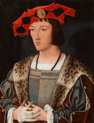 Portrét muže, který si nasazuje rukavici, cca 1520 (olej na desce)