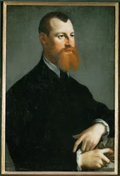 Portrét muže s červenými vousy (malba na plátně)