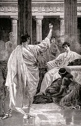 Vinicius tváří v tvář Petrone, asi 1900-20 (ilustrace)