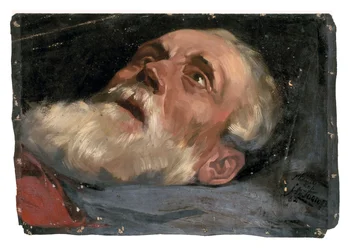 Hlava starého muže (studie) 1882 (olej na plátně)