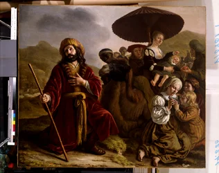 Jacob Seeking The Forgiveness Of Ezau (olej na plátně)