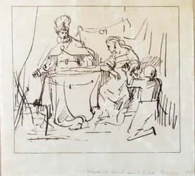 Jan Victors, "Haman s Ester a Ahasverem"
