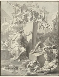Návrh titulní strany od W. van der Hoevena, Westermeer, 1721