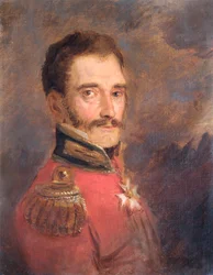 Portrét generála sira Johna Elleyho, britského vojáka, 1821.