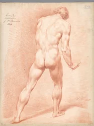 Stojící mužský akt, pohled zezadu (1. cena 1803)