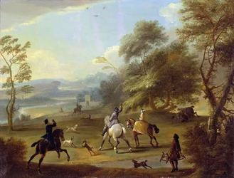 Hawking Party, kolem roku 1690