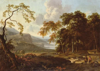 Lovecká párty v klasické krajině, c.1672-77