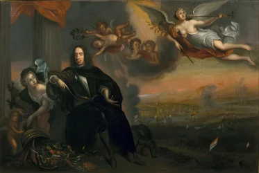 Alegorie Cornelise de Witta (1623-1672) jako strůjce vítězství u Chathamu v roce 1667