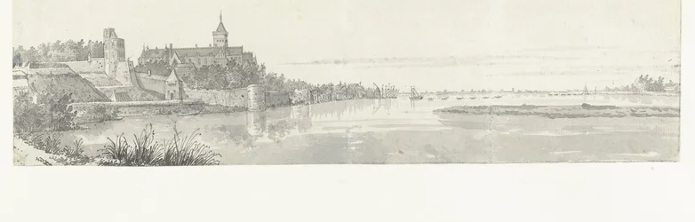 Pohled na Nijmegen a Waal