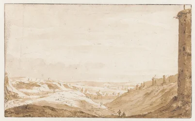 Kopcovitá krajina u Porte de Namur v Bruselu