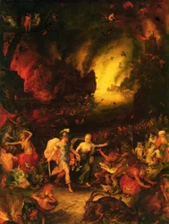 Aeneas v Hádu (detail)