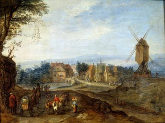 Krajina u větrného mlýna Obraz Jana Breugela Le Vieux nazývá Bruegel de Velours (Brueghel nebo Breughel
