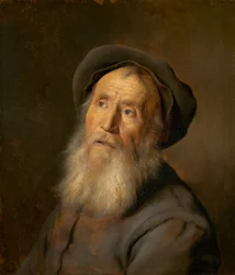 Vousáč s baretem, asi 1630 (olej na desce)