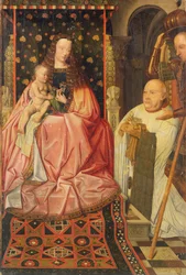 Panna a dítě na trůnu se svatým Jiřím a kanovníkem van der Paele, kolem roku 1436