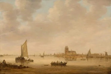 Pohled na Dordrecht z Dordtse Kil, 1644.