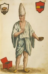 Průzkumník, Gaspare Balbi v oblasti Peru, Jan Van Grevenbroeck, kresba akvarelem
