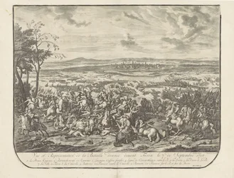 Ontzet van Turijn, 1706 Pohled a znázornění bitvy před Turínem 7. září 1706 (název na předmětu)