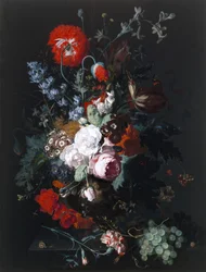 Zátiší květin a ovoce, c.1715